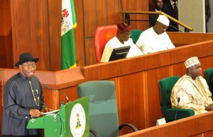 President Jonathan Presents Budget at the National Assembly